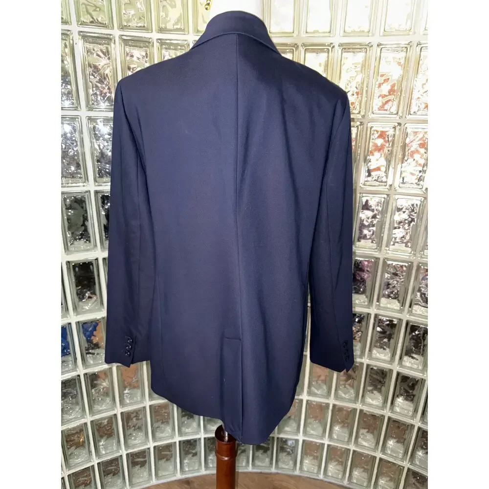 CHICO’S cotton blend navy blue blazer - size 2 (12-14/L)